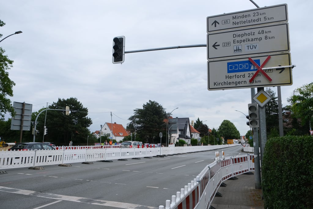 Lübbecke Bundesstraße 239 zwischen Lübbecke und Espelkamp wird saniert