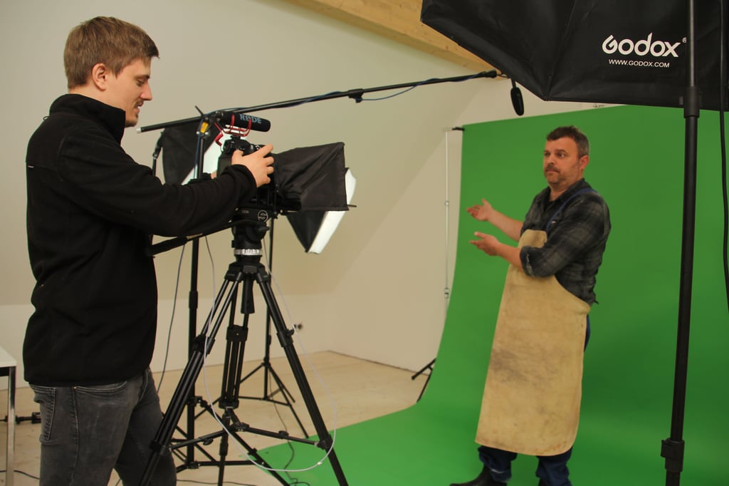 Dreharbeiten im Gerbereimuseum Enger