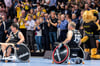 Eine der traditionellen Sportarten bei den Invictus Games, deren Schirmherr Prinz Harry (Hintergrund) ist, ist das Rollstuhlbasketball. Die letzten Weltspiele waren 2023 in Düsseldorf (Foto), Anfang 2025 geht es für die Soldaten und Soldatinnen nach Kanada.