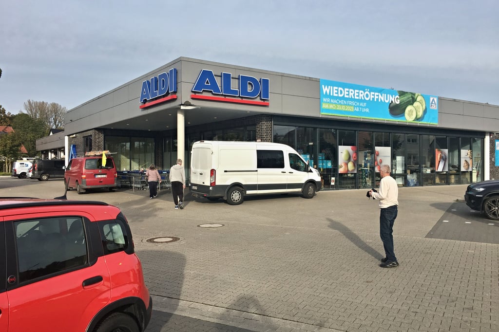 Nach Umbau Herforder AldiFiliale vor Wiedereröffnung