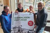 Die Vorbereitungen sind weitgehend abeschlossen. Nun hoffen (von links) Oliver Heinichen, Henrik Freitag, Hans Berlage und Marcus Löw auf ein tolles Fest.