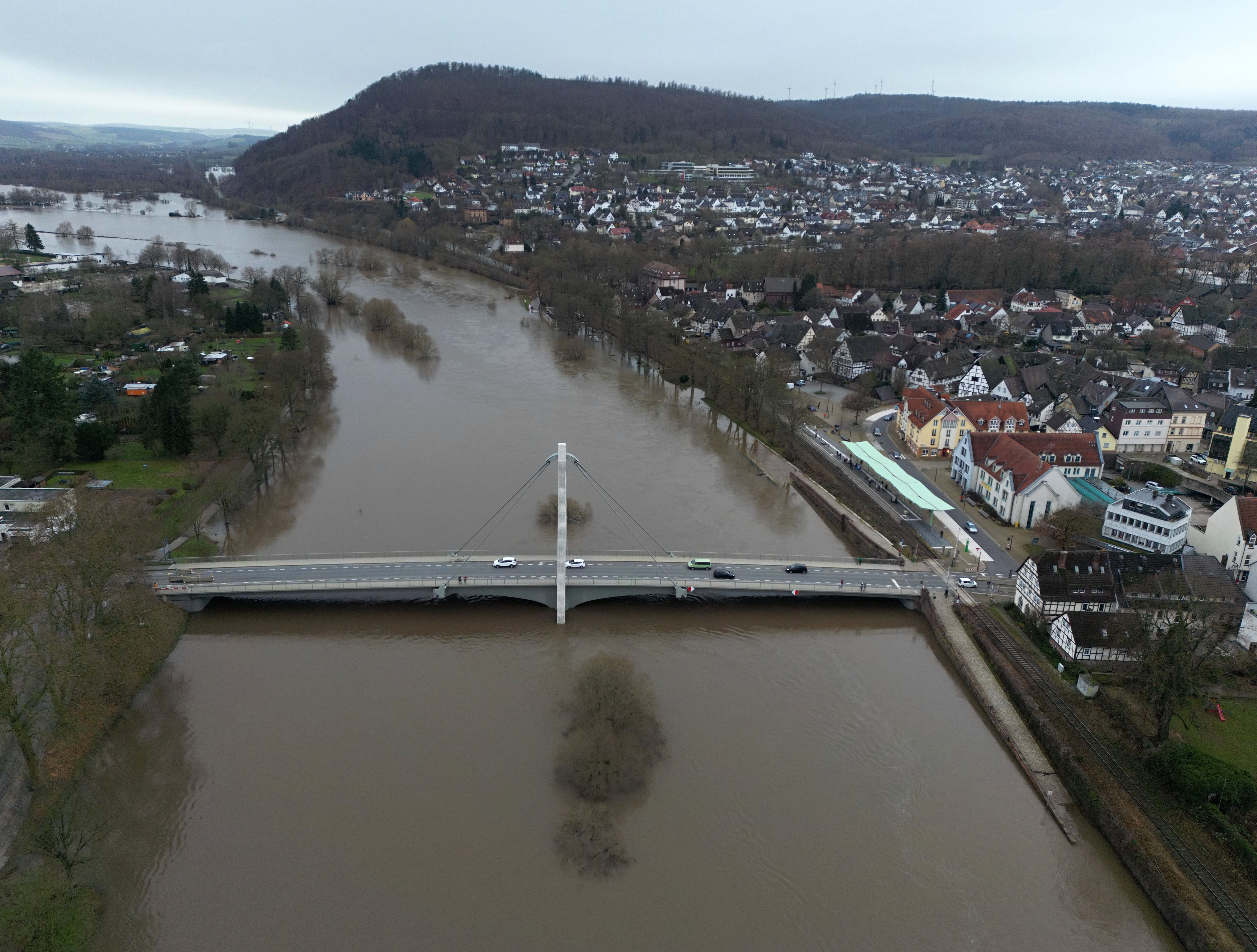 Fotos: Hochwasser Im Wesertal Bei Höxter - Die Flut Aus Dem Flugzeug