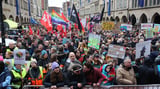 Tausende demonstrieren in Münster gegen den Neujahrsempfang der AfD am 16. Februar 2024. Die Impressionen der Großdemo in der Innenstadt...