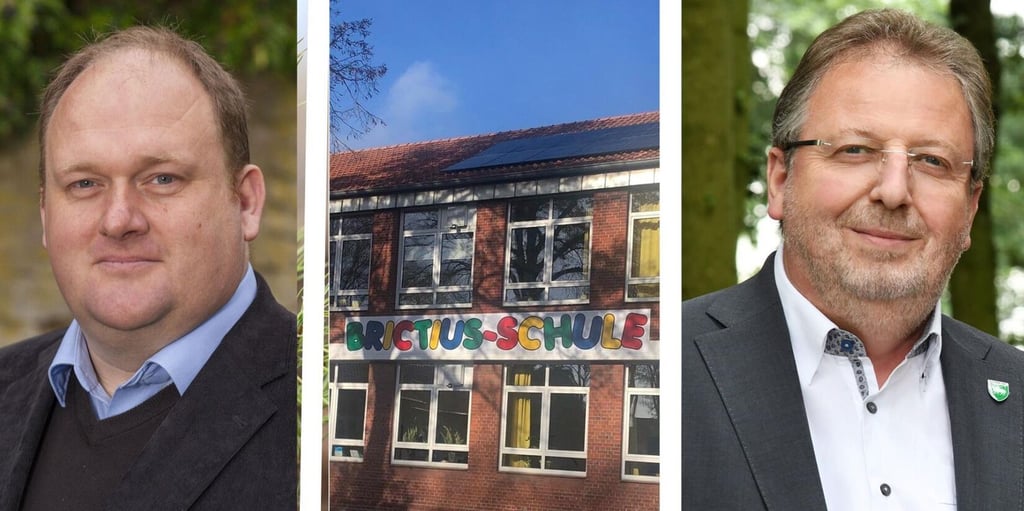 Unterschiedliche Auffassungen vertreten der CDU-Fraktionsvorsitzende Holger Benölken (l.) und Bürgermeister Franz-Josef Franzbach, wenn es um die Zukunft der Grundschule in Eggerode geht.