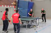Die Tischtennismannschaft JVA Herford II spielt am Samstag (16. März) beim Spieltag der CVJM-Tischtennisliga OWL gegen Christian Pape (links) und seinen Bruder Thomas Pape von der Tischtennis-Abteilung des CVJM Holtrup.