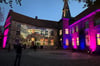 Die Illumination zu 450 Jahre Burg Lüdinghausen beeindruckte das Publikum am Samstagabend.