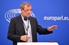 Markus Pieper bei einer Pressekonferenz im Europäischen Parlament. Der CDU-Politiker aus Lotte verzichtete am Montagabend auf einen Spitzenposten in Brüssel.