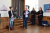 Bei Eröffnung der Ausstellung von links: Martina Furchert, Sonja Ipek, Ralf Hallay, Alicia Tillack und Hanna Schillingmann.