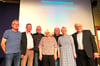 Die Vorsitzenden aus den zurückliegenden 50 Jahren (von links): Hartmut Engelmann, Wilhelm Riesmeier, Karl-Heinz Krüger, Anette Riechmann (früher Pollheide), Wilhelm Lindemann, Annette Engelmann und Klaus Riechmann, es fehlt Jörg Schiermeier.