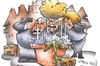 Sie will einfach nicht mehr wachsen - so sieht Karikaturist Heinz Schwarze-Blanke den Abschied von der Landesgartenschau