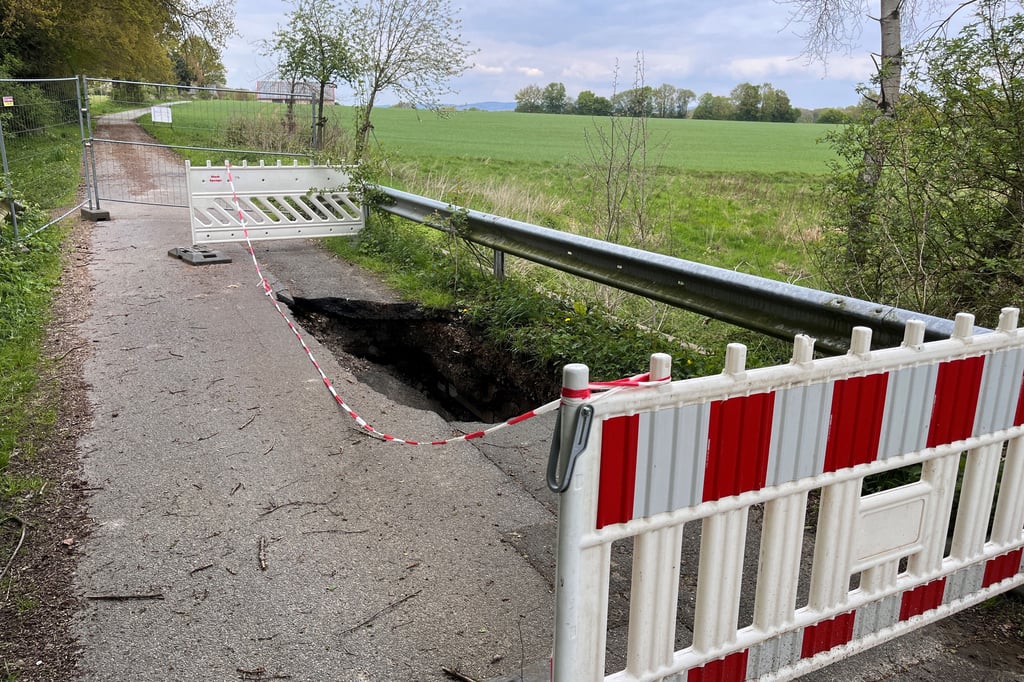 Spenge Straße An den Teichen bald wieder befahrbar