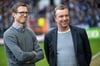 Die Geschäftsführer Michael Mutzel (links) und Christoph Wortmann können für eine weitere Saison in der 3. Liga planen.