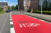 Die Markierungsarbeiten sind abgeschlossen: Die Friedrich-Ruin-Straße ist als fünfte Fahrradstraße in Dülmen freigegeben.