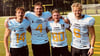 Benjamin Karic, Jonas Sobierey, Marvin Worth und Sebastian Reiners (v.l.n.r.) verlassen die Blackhakws.