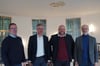 Rektor Prof. Dr. Aaron Langenfeld (Zweiter von rechts) freut sich mit Prorektor Prof. Dr. Stephan Wahle (Zweiter von links), Sekretär Prof. DDr. Andreas Koritensky (rechts) und Quästor Fabian Güth auf das neue Studienjahr an der Theologischen Fakultät Paderborn.