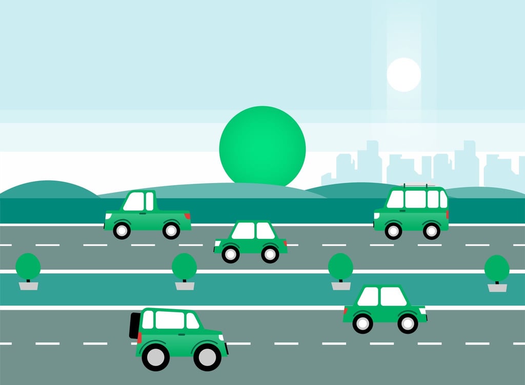 Leere Autobahnen volle Innenstädte
