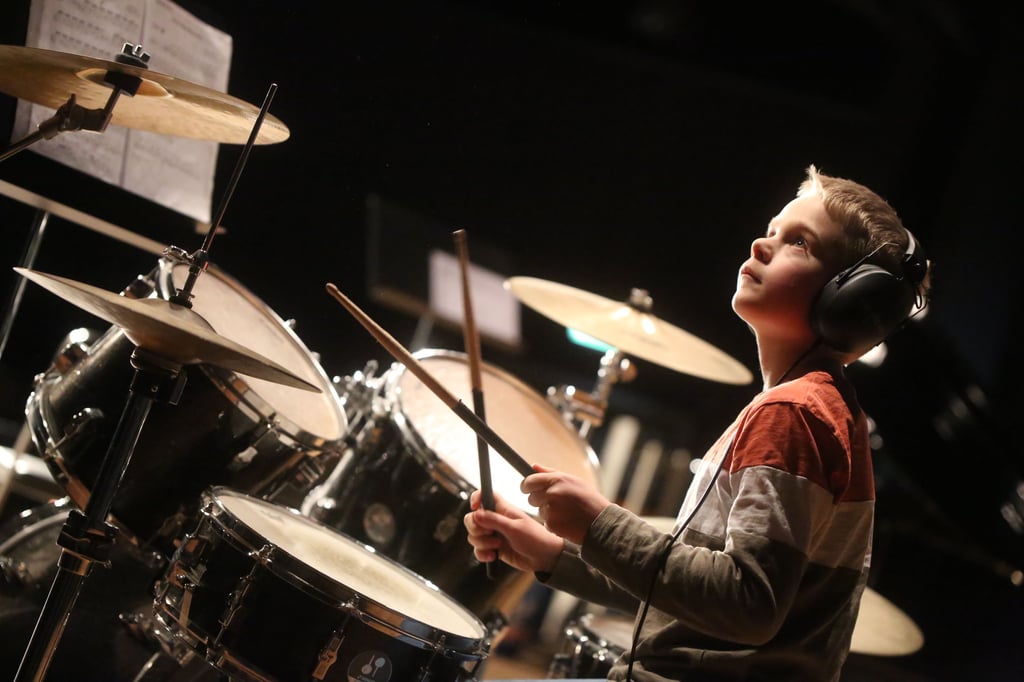 Jonas (10) ertrommelt die volle Punktzahl