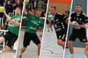 Ein spannendes Brüder-Duell im Handball gibt es Sonntag (v.li.): Florenz und Leonard Krumme gegen Timo und Maik Menger.