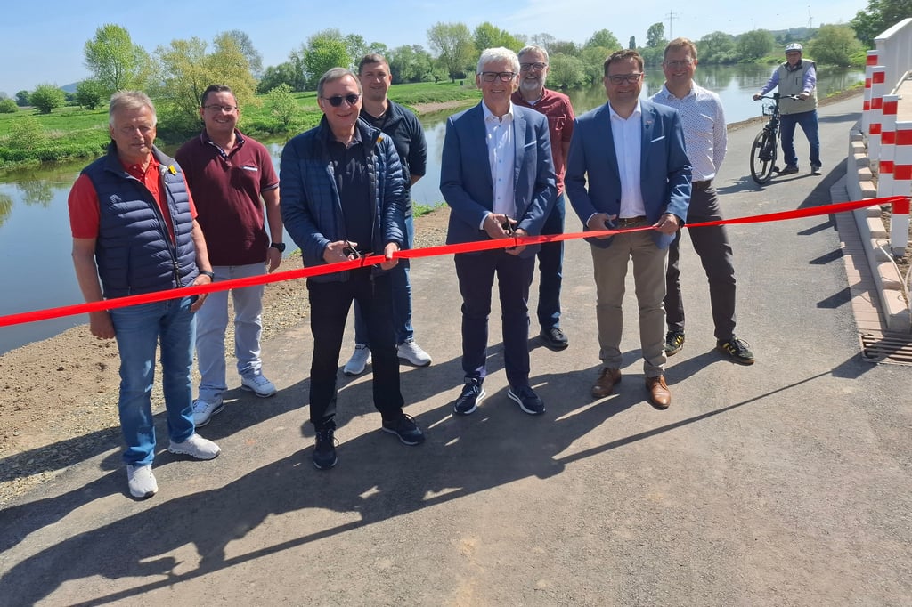 Freie Fahrt auf dem Weserradweg in Bad Oeynhausen