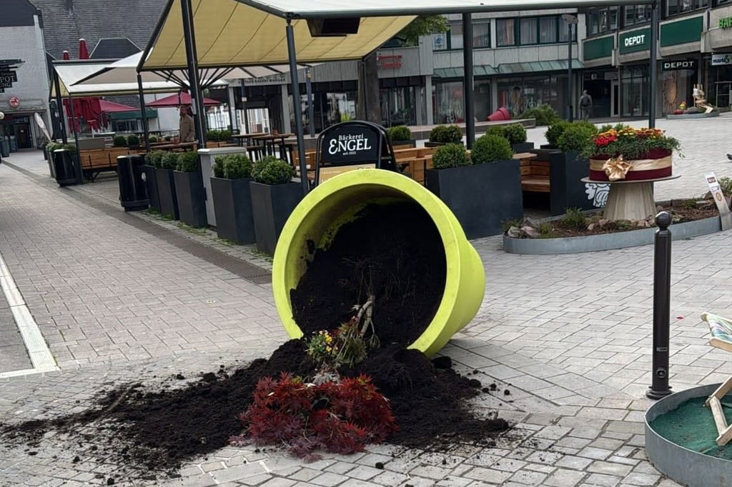 Blumenkübel-Randale in Höxter