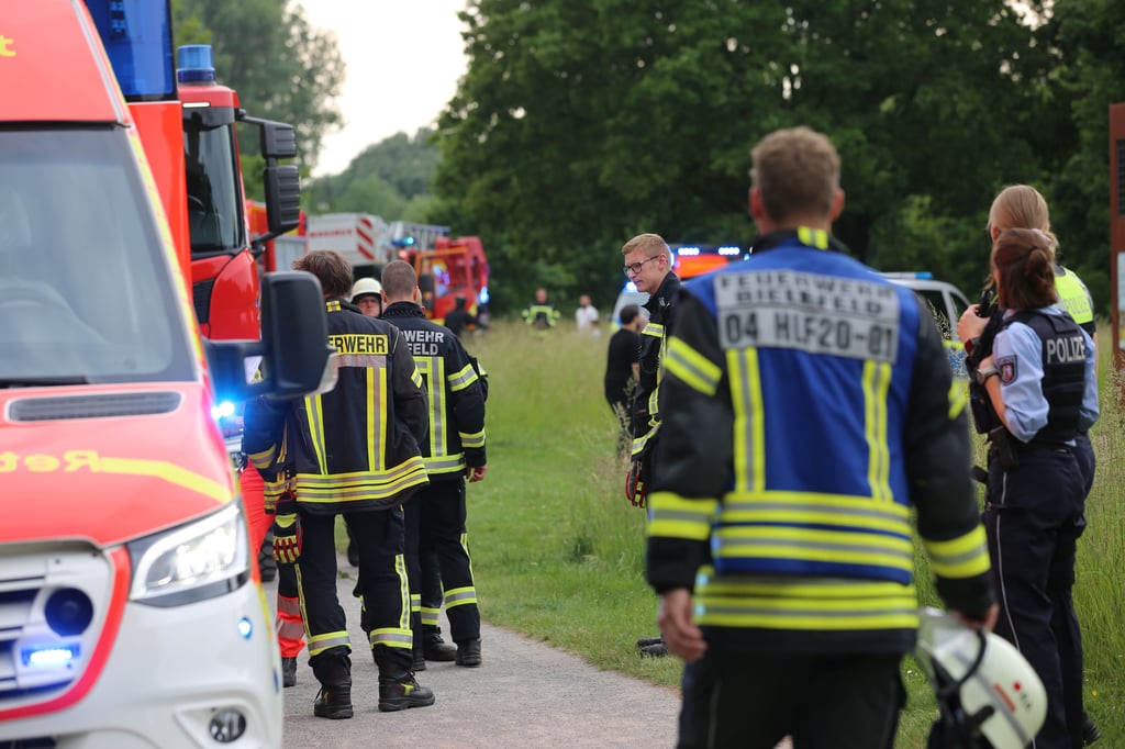 Ersthelfer rettet Frau aus Obersee in Bielefeld