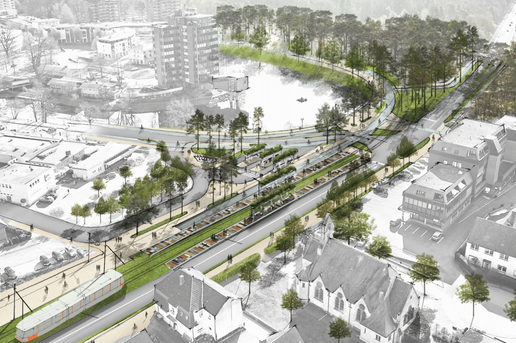 Linie 1: Weniger Grundfläche wird benötigt