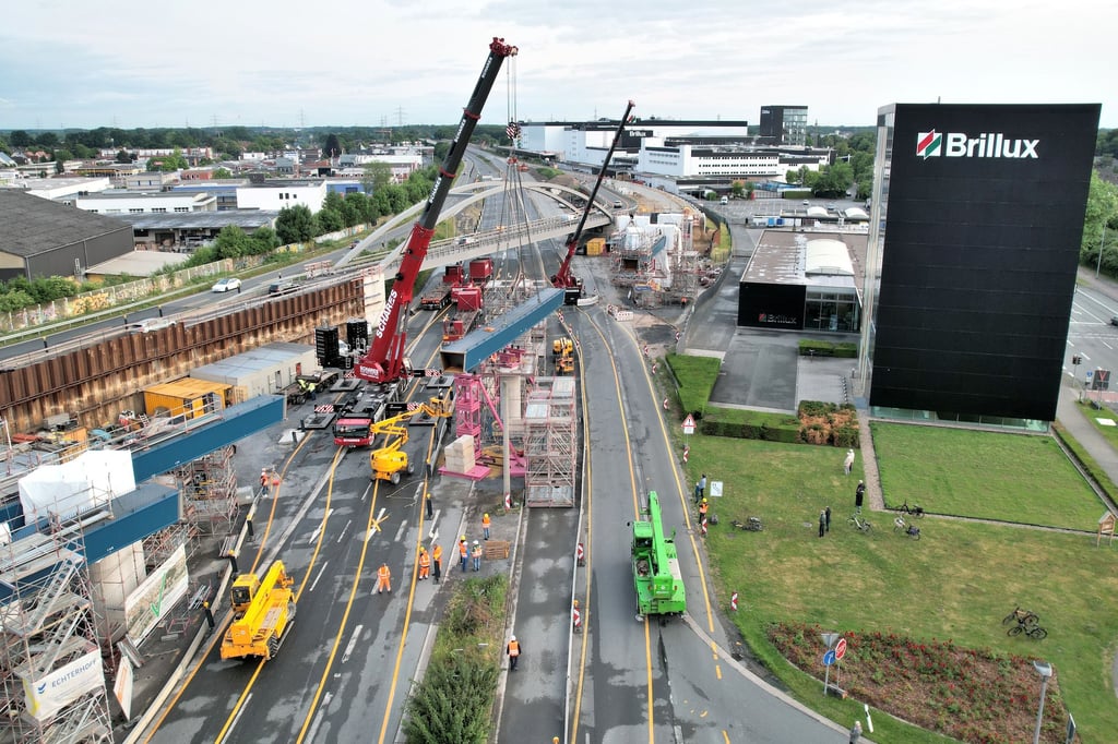 B51: Nächtliche Sperrungen für Brückenbauarbeiten