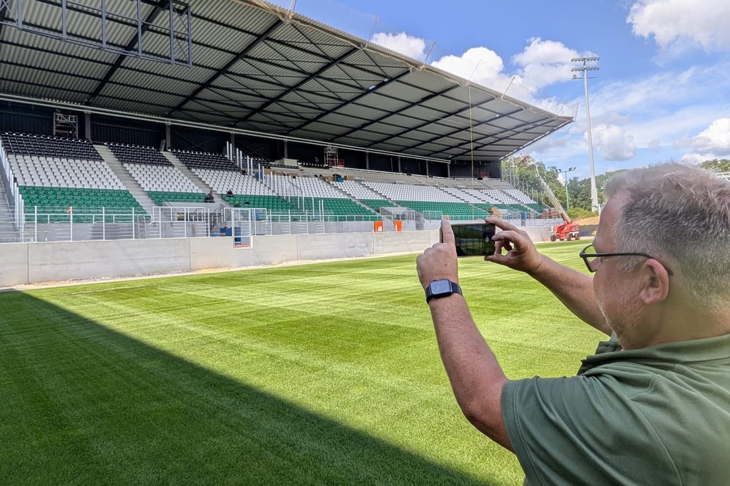 Hier sitzen bald Tausende Preußenfans
