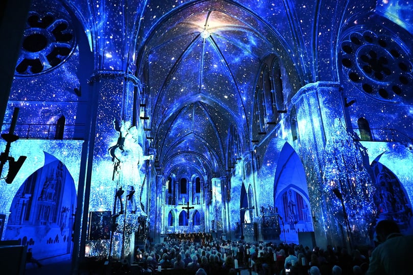 Die Lichtshow Luminiscence feierte am Donnerstag im Dom Premiere.