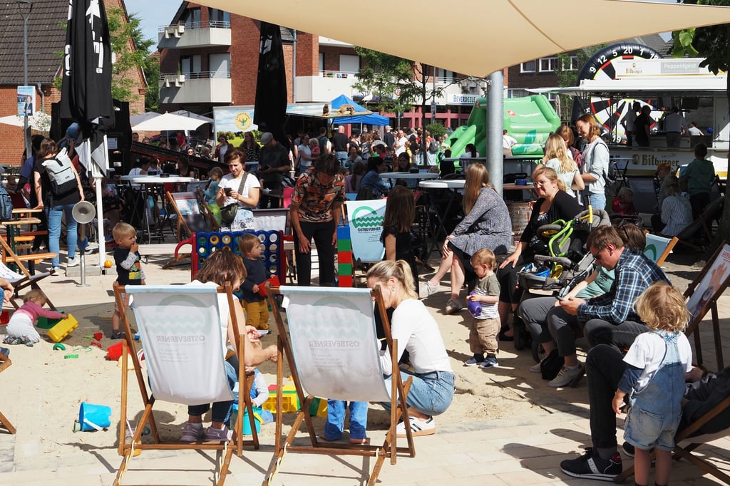 Der Sommersandkasten war in diesem Jahr in der „Neuen Mitte“ zurück.