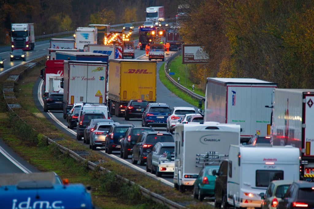 Unfall sorgt für Teilsperrung der A1 zwischen Osnabrück und Münster