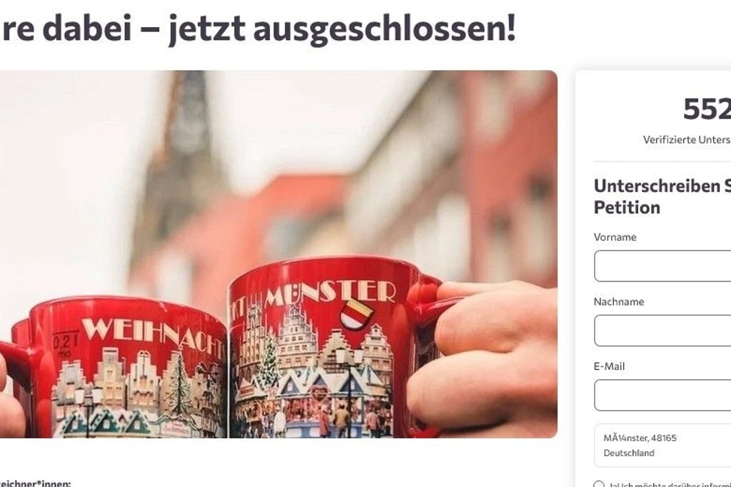 Unterschriften für günstigen Glühwein