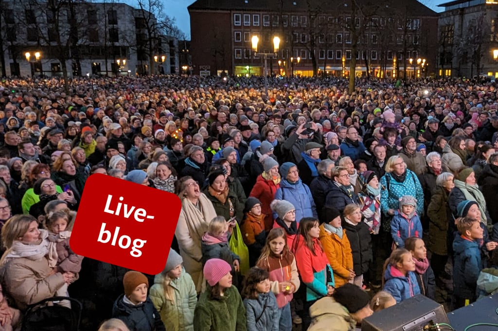 So läuft das Rudelsingen auf Münsters Domplatz