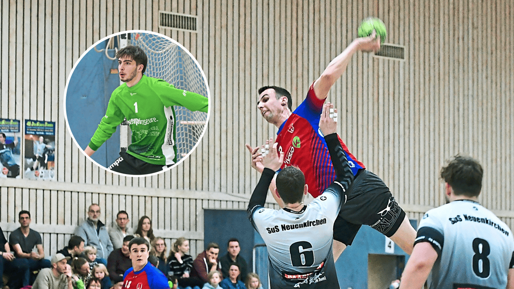 Ergänzten sich gut: Im Tor zeichnete sich Erik Schmidt (kl. Bild) mit Paraden aus. Vorne schlug Maximilian Beumer zu.