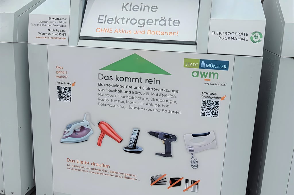 Container für Elektrokleingeräte werden stadtweit abgebaut
