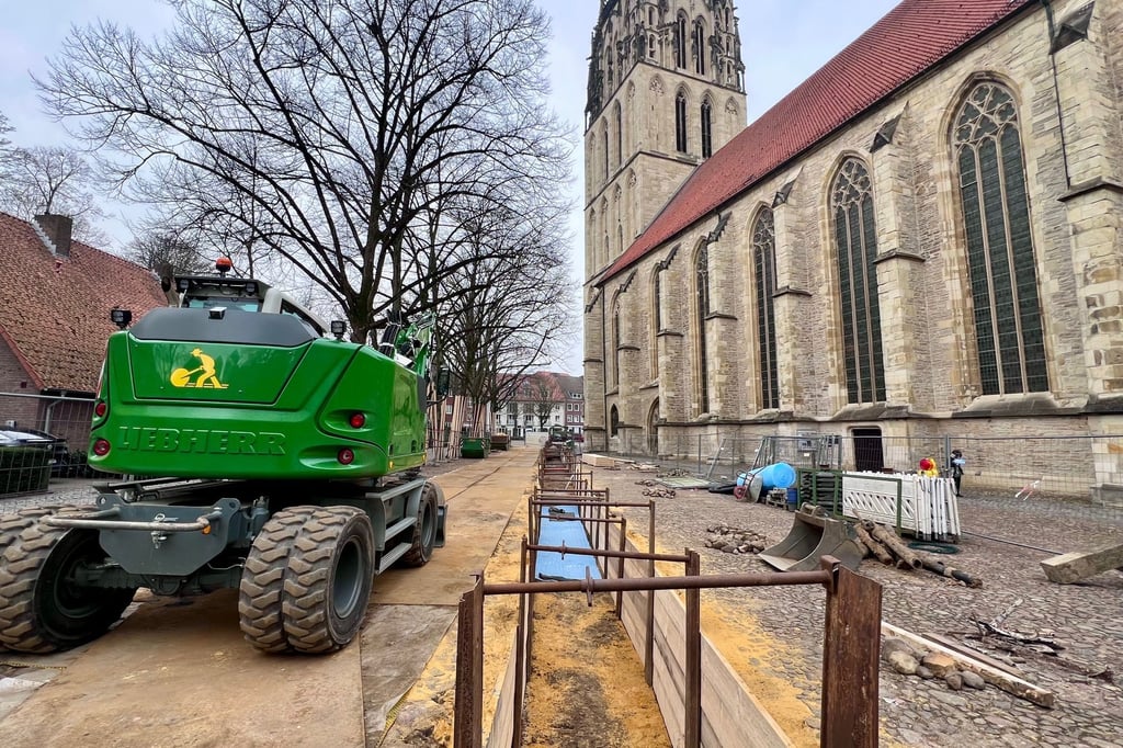 Überwasserkirchplatz wird für  längere Zeit zur Baustelle