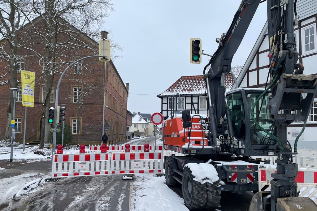 Sperrung der Ortsdurchfahrt in Halle