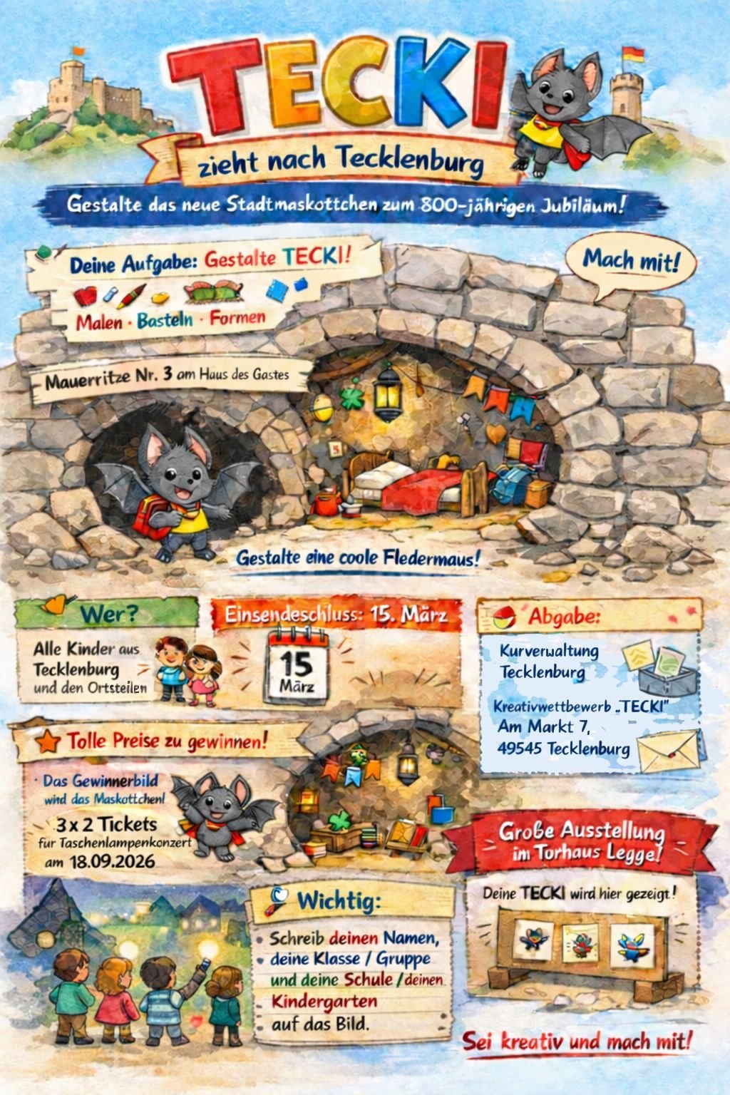 Mit diesem Plakat wirbt die Stadt für die Teilnahme am Wettbewerb.