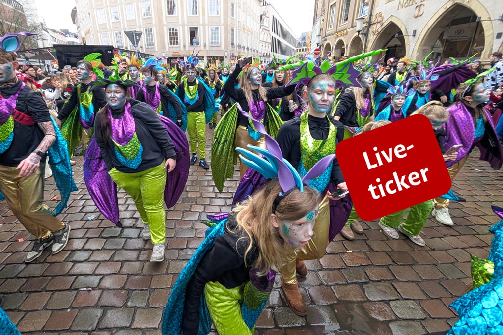 Münster feiert Rosenmontag – Zug erreicht Prinizpalmarkt