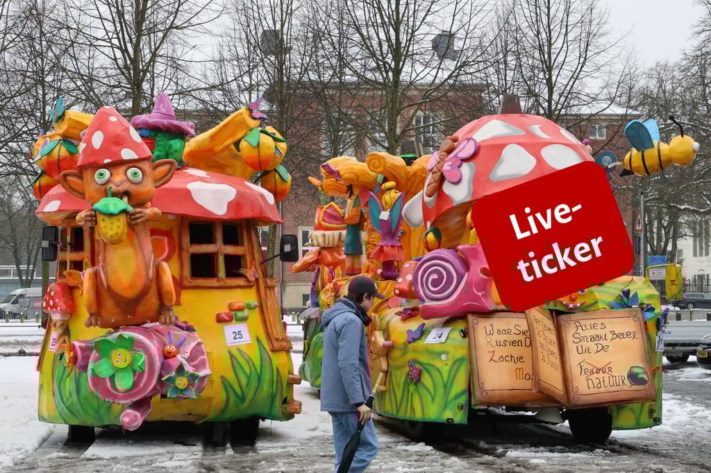 Münster feiert Rosenmontag – Zug fährt trotz Winterwetter