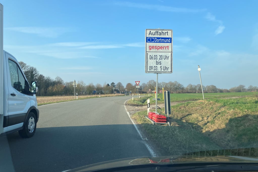 Deshalb wird die A1 am Wochenende gesperrt