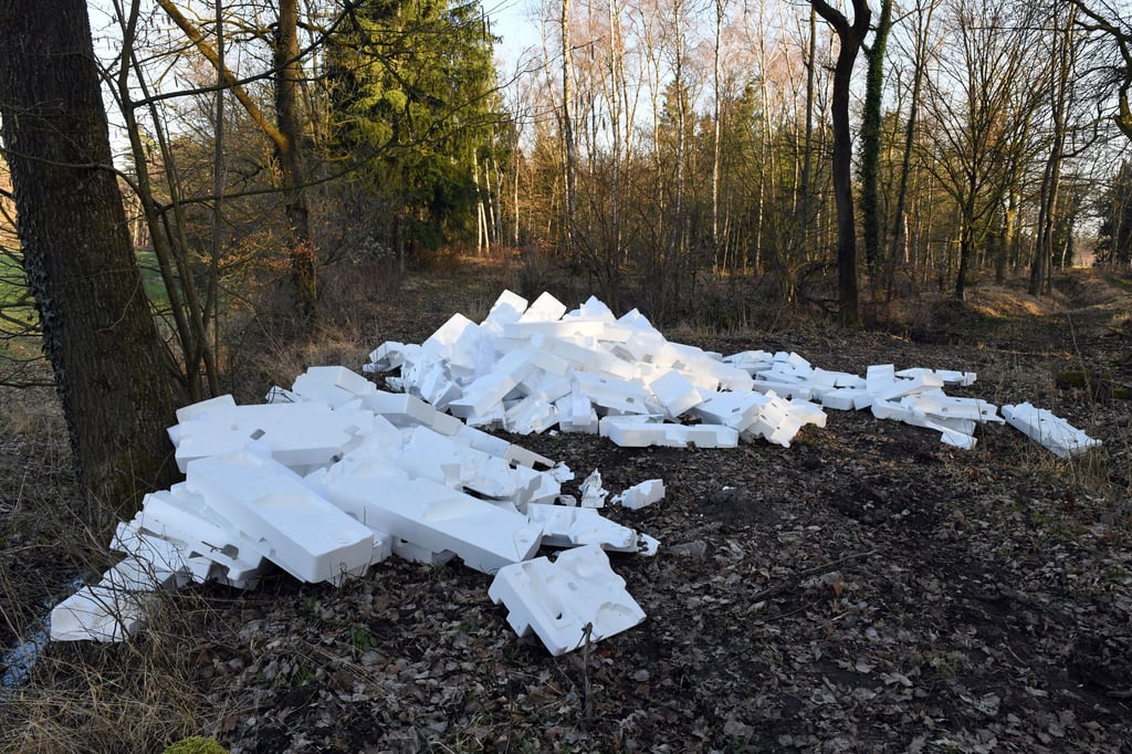 Styroporberge in der Davert